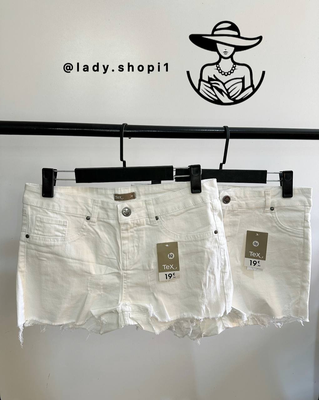 شورتک جین سفید زاپدار دخترانه کد 124