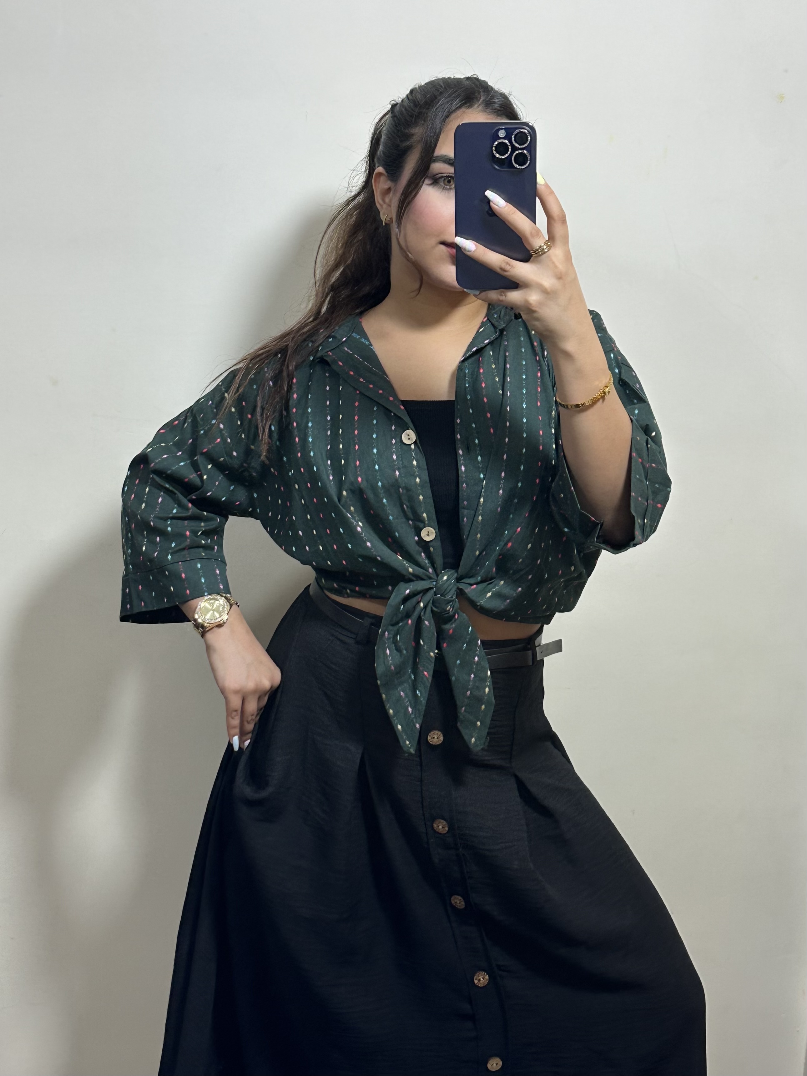 شومیز کوتاه گره ای زنانه و دخترانه
